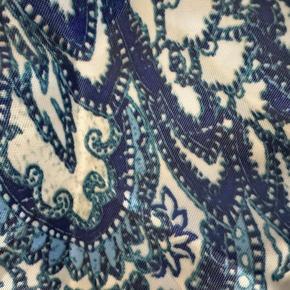 Chico's Packable Tote Blue Paisley - Picture 9 of 15